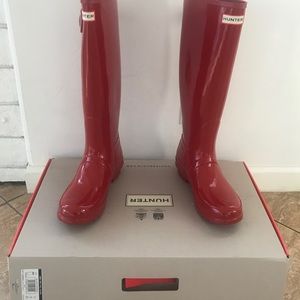 Hunter Original Tall Gloss Red Boots